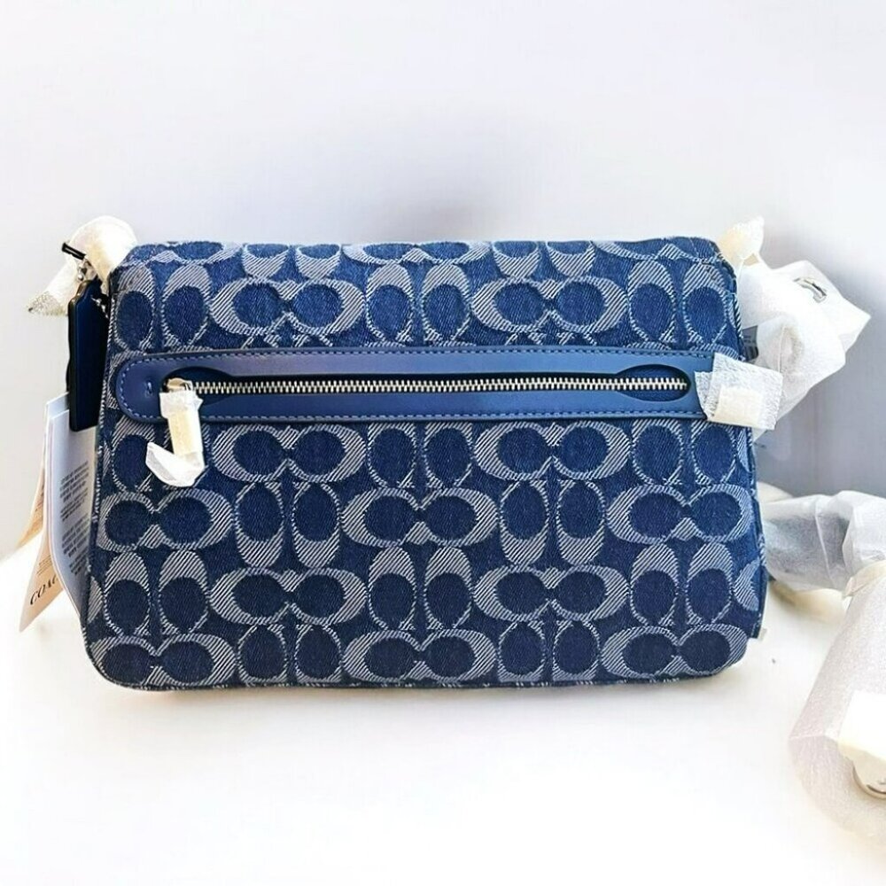 NWT Coach Denim Shoulder Bag - Picture 10 of 16